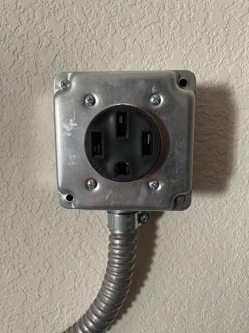 NEMA 14-50 outlet installed for Electrical Panel Upgrade in Eldon